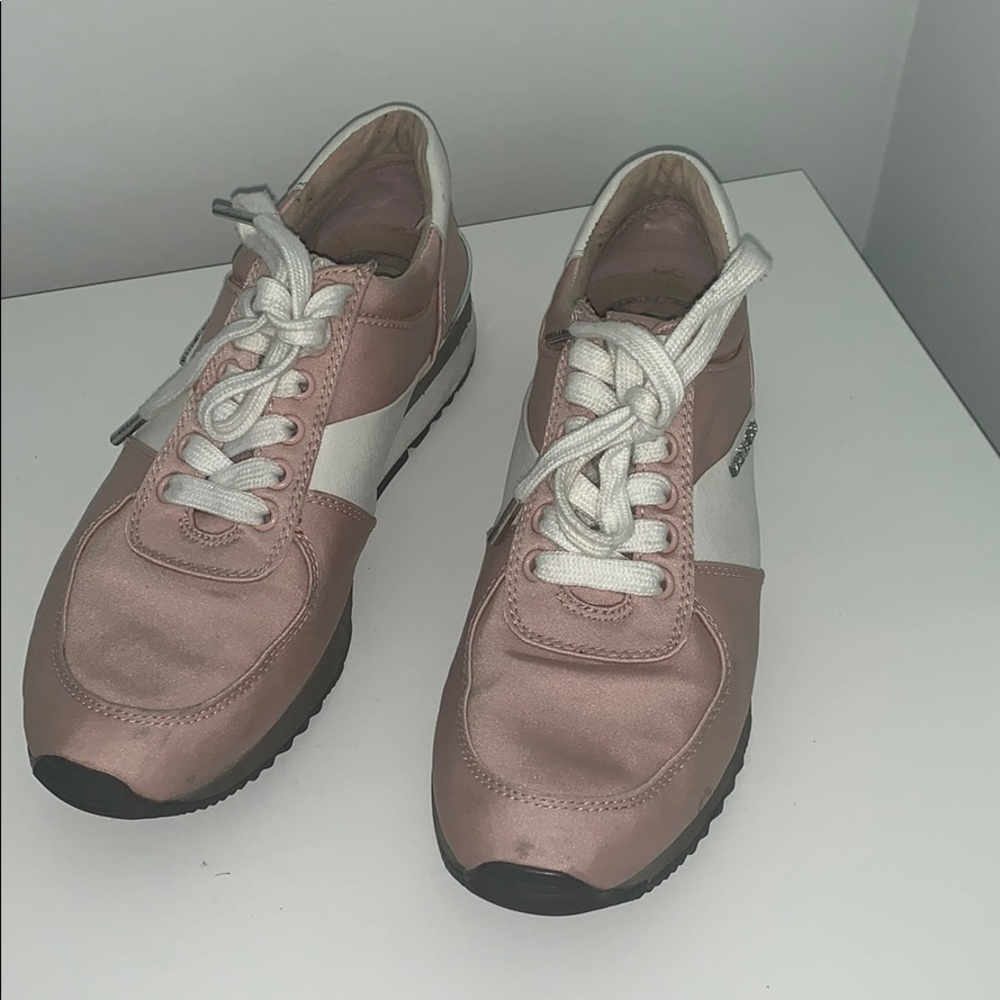 Pink and white Michael Kors sneakers
